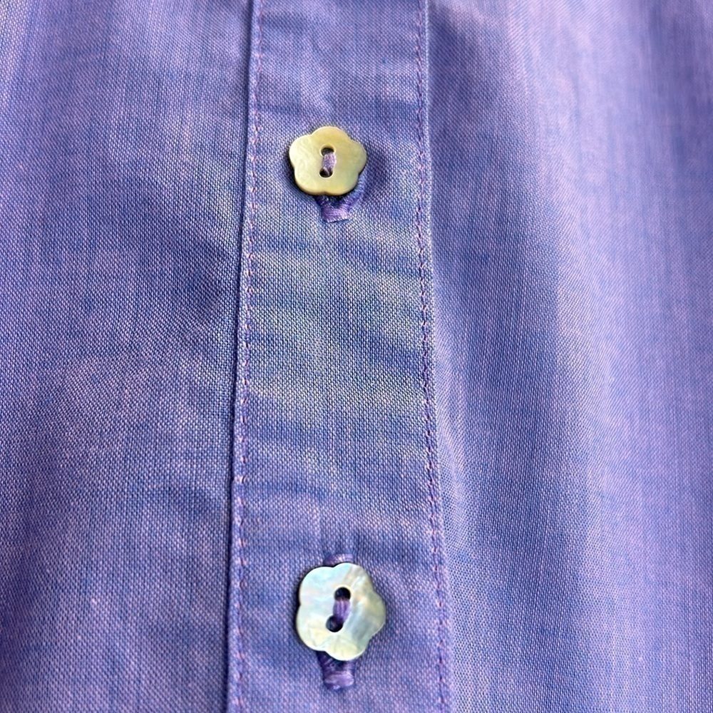 Crabtree & Evelyn Lightweight Violet Tunic Long Shirt or Sleep Shirt - Picture 6 of 11